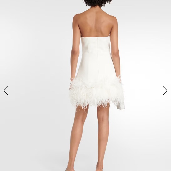 Safiyaa Rowan white feather dress detailing size 4 - Picture 6 of 16